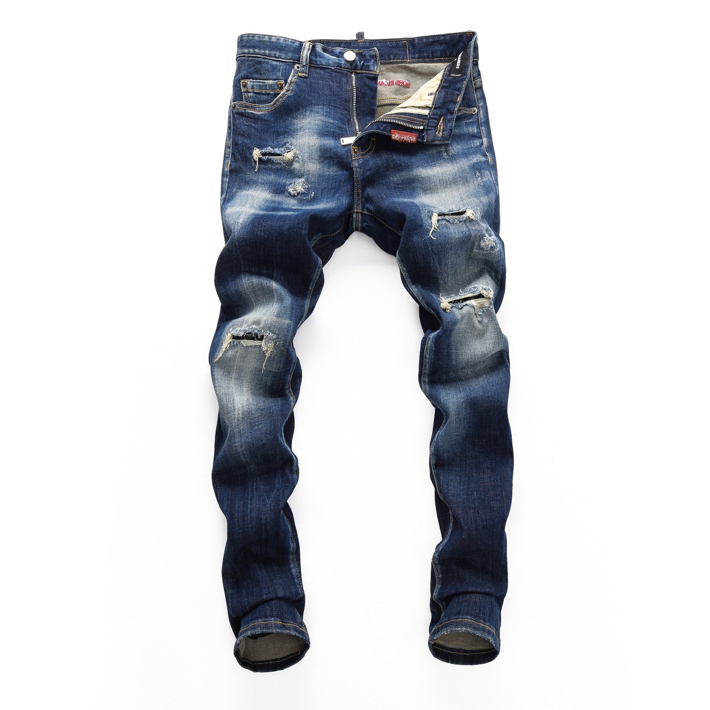 NEW-D2 Fashion Holes Jeans