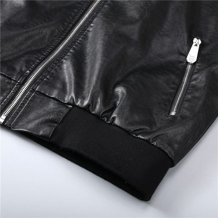 New-PP Padded leather jacket