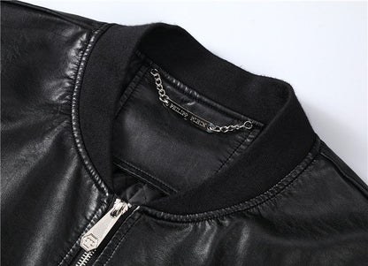 New-PP Padded leather jacket