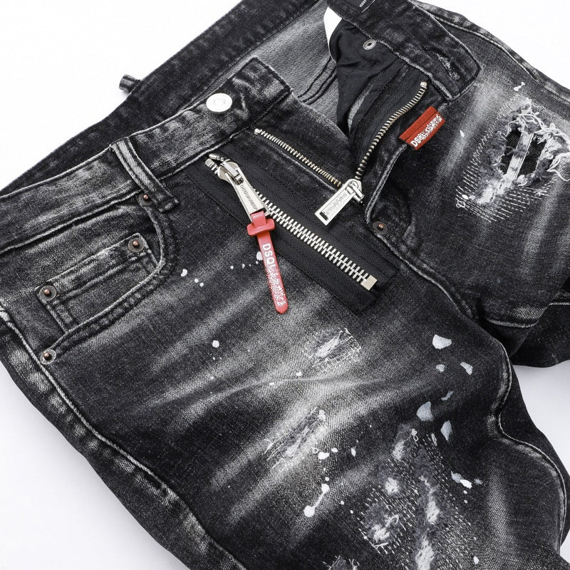 NEW-D2 fashion holes jeans