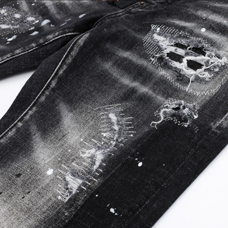 NEW-D2 fashion holes jeans