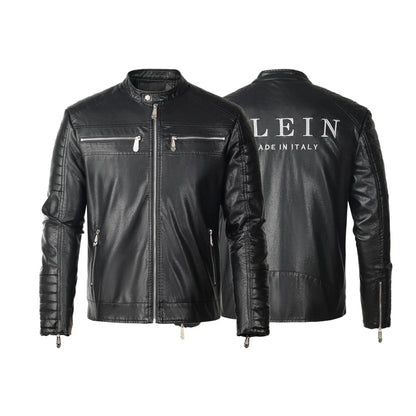 New-PP Padded leather jacket