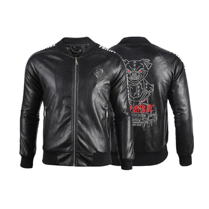 New-PP 6958 Padded leather jacket