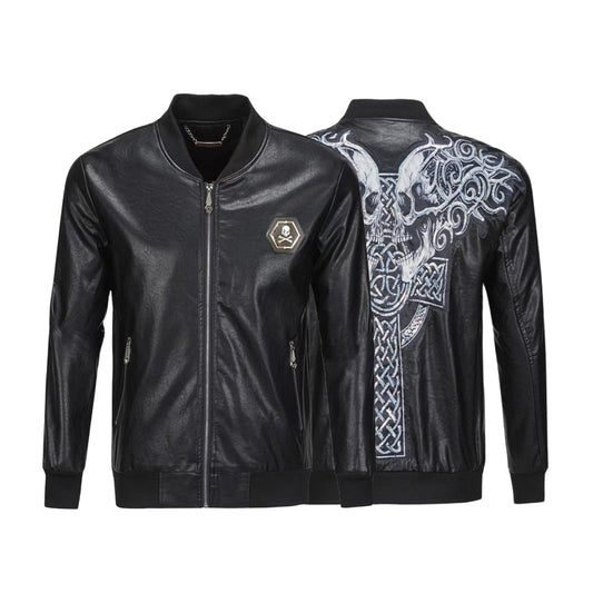 New-PP 6972 Padded leather jacket