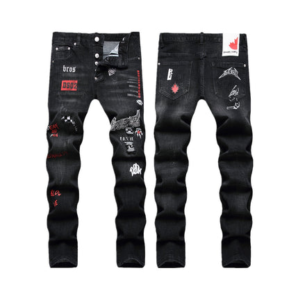 NEW-D2 diamond embroidery Jeans