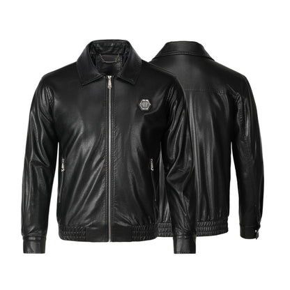 New-PP 6968 Padded leather jacket