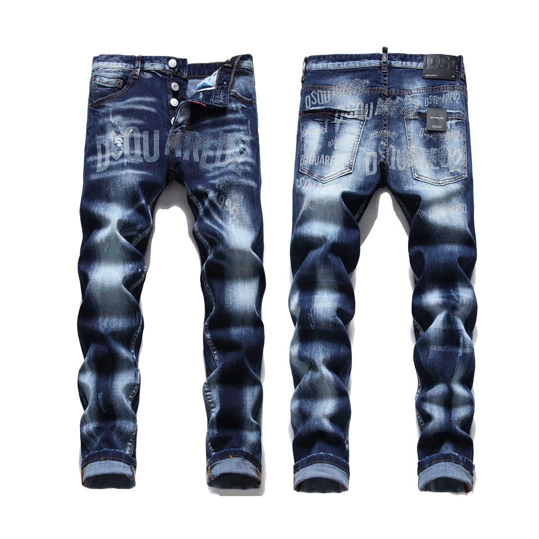 NEW-D2 printing Jeans