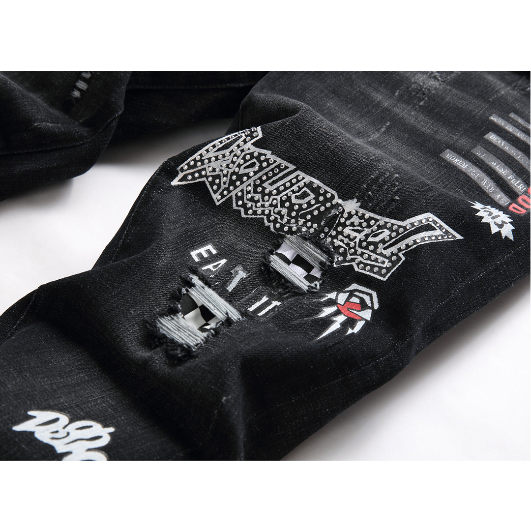 NEW-D2 diamond embroidery Jeans