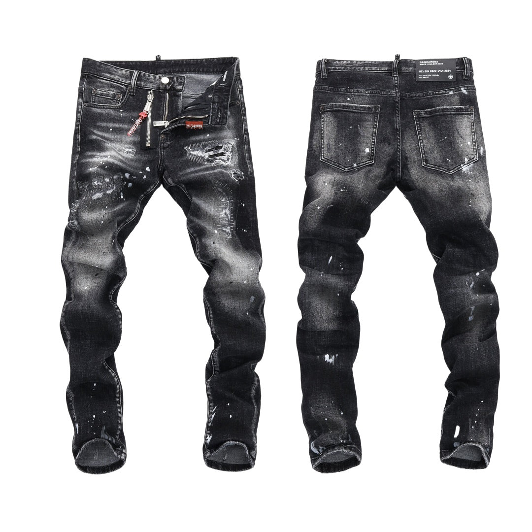 NEW-D2 fashion holes jeans