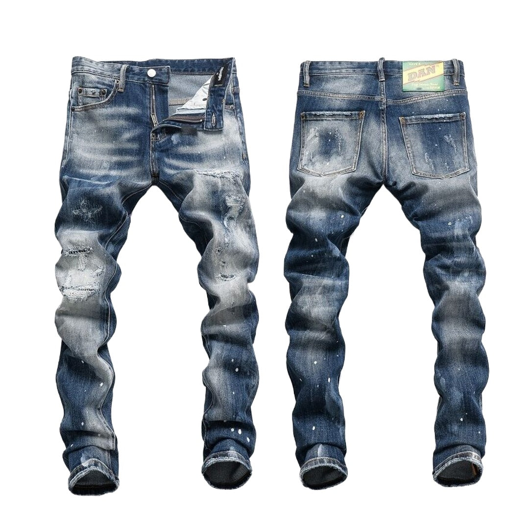 NEW-D2 Skull Man Bones Jeans