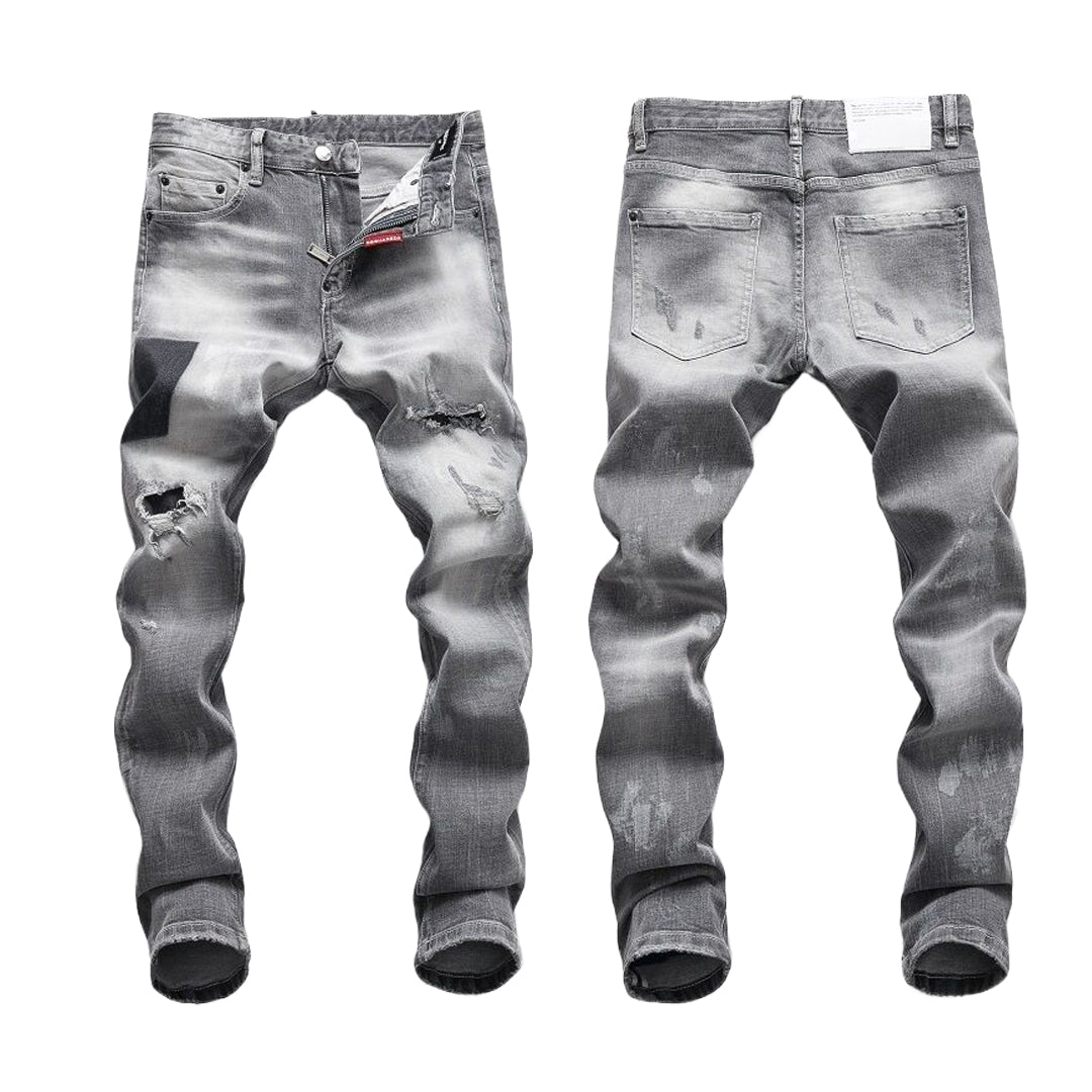 NEW-D2 Washed furious gray Jeans