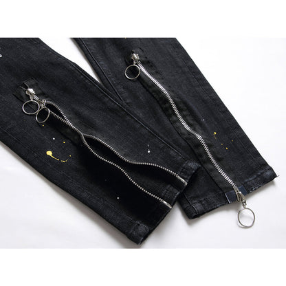 NEW-D2 Foot zipper Jeans