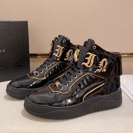 New-PP High Top Leather shoes