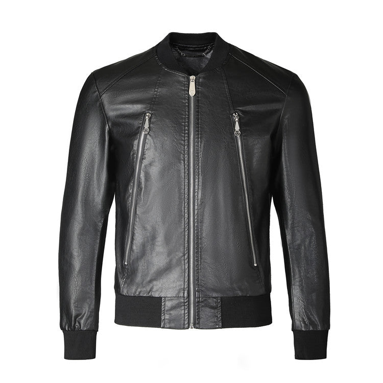 New-PP Padded leather jacket