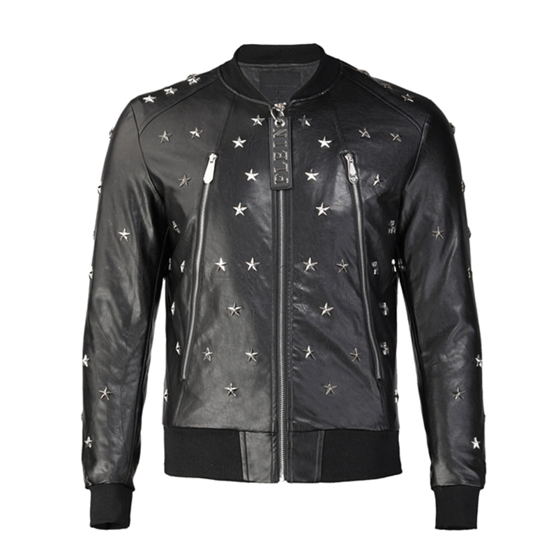 New-PP 6955 leather jacket