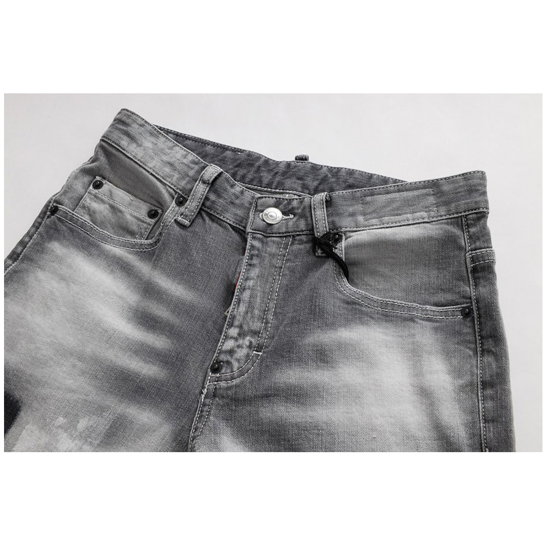 NEW-D2 Washed furious gray Jeans