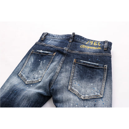 NEW-D2 embroidered jeans