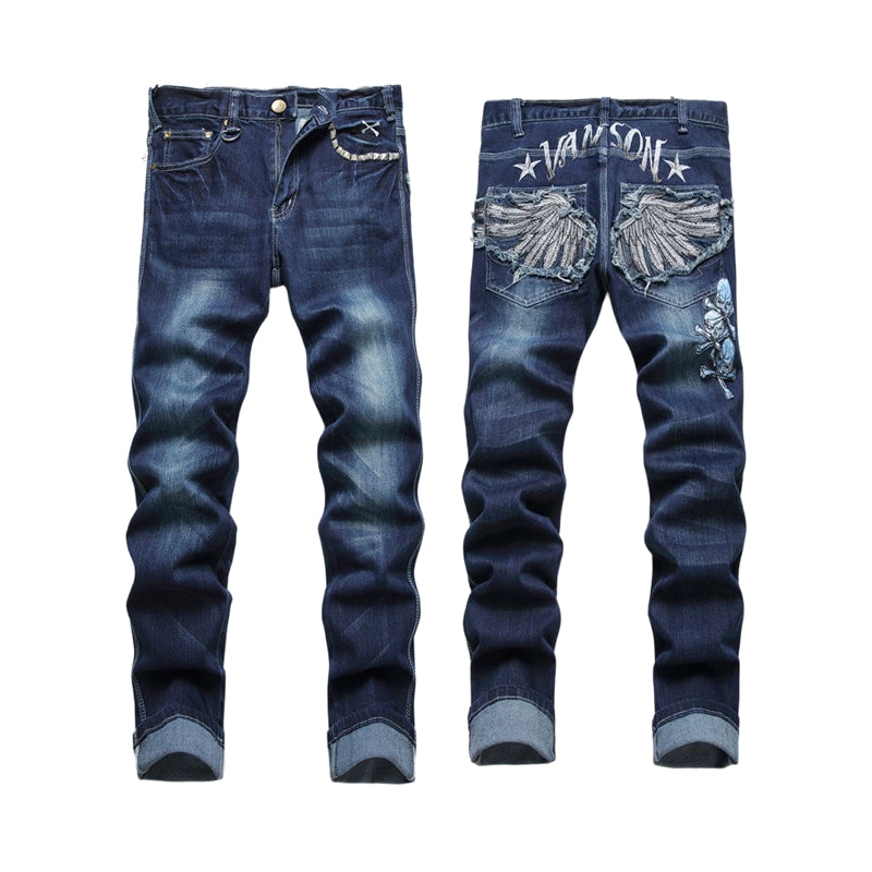 New-PP embroidered jeans