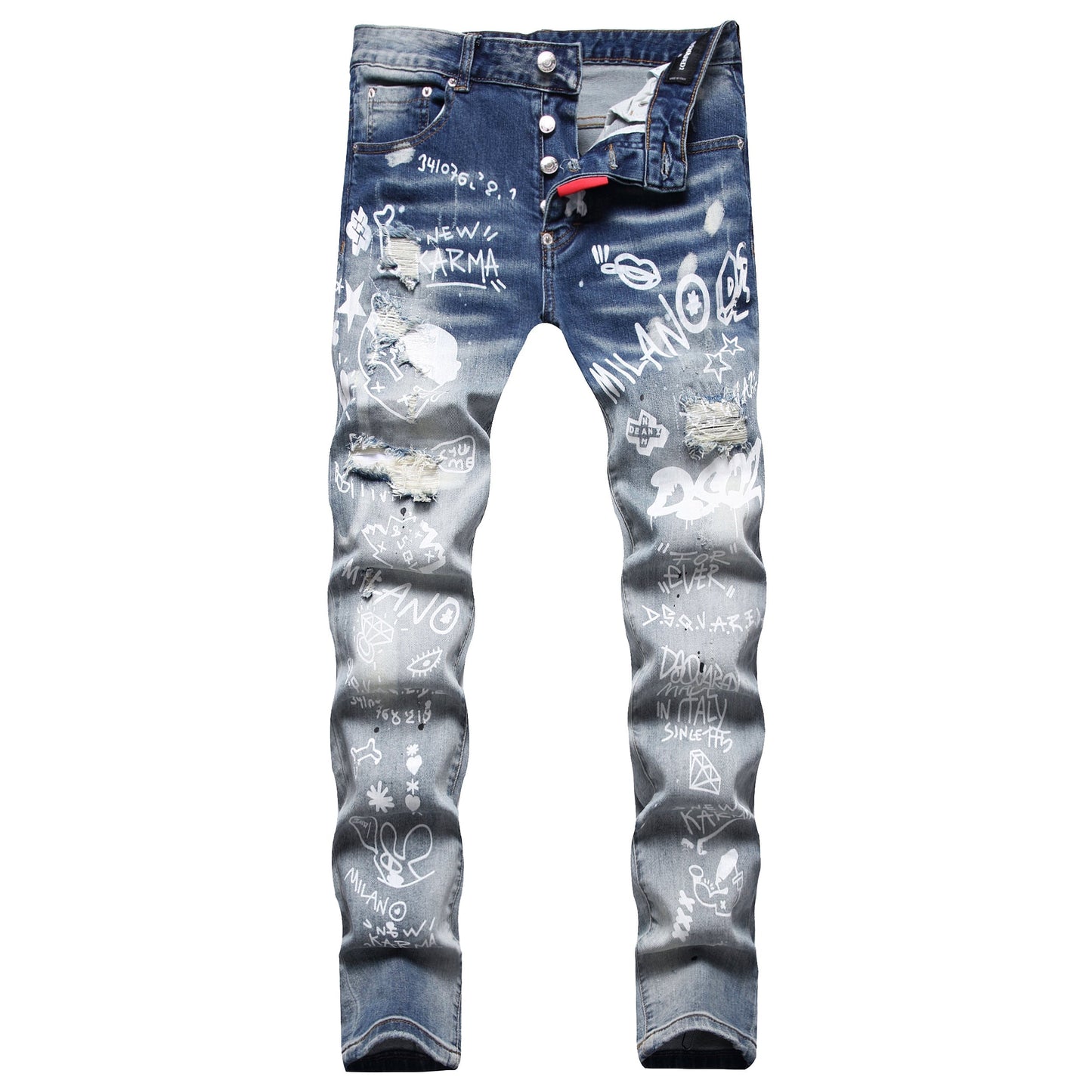 NEW-D2 printing Jeans