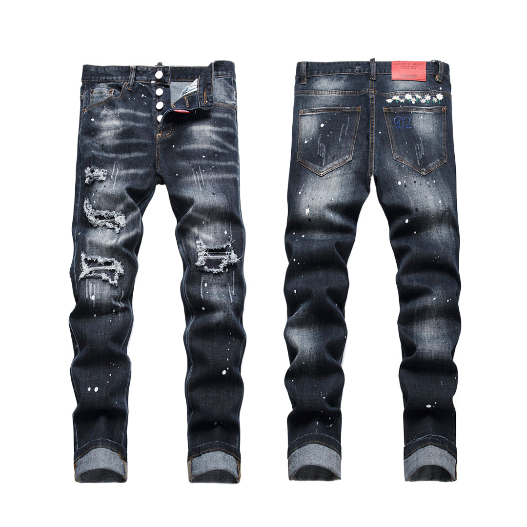 NEW-D2 embroidery Jeans