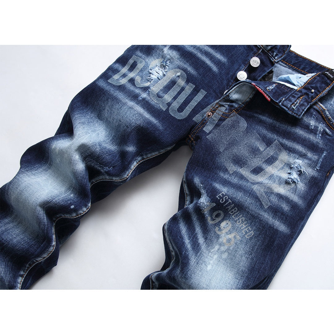 NEW-D2 printing Jeans