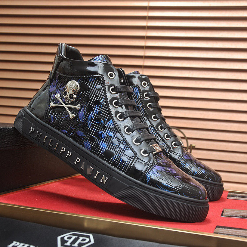 New-PP High Top Leather shoes