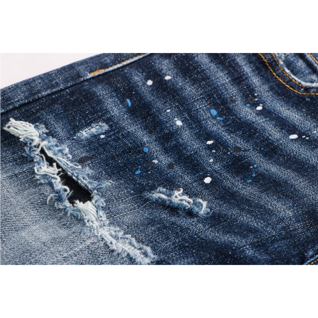 NEW-D2 embroidered jeans