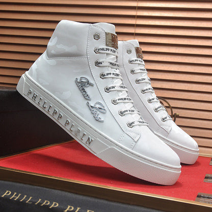 New-PP High Top Leather shoes