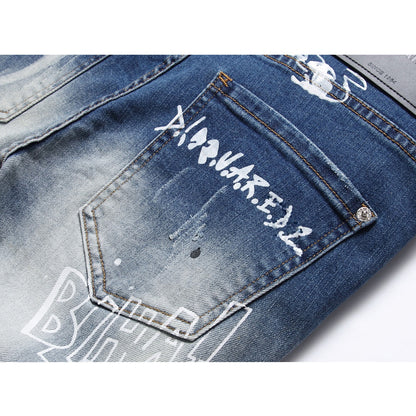 NEW-D2 printing Jeans