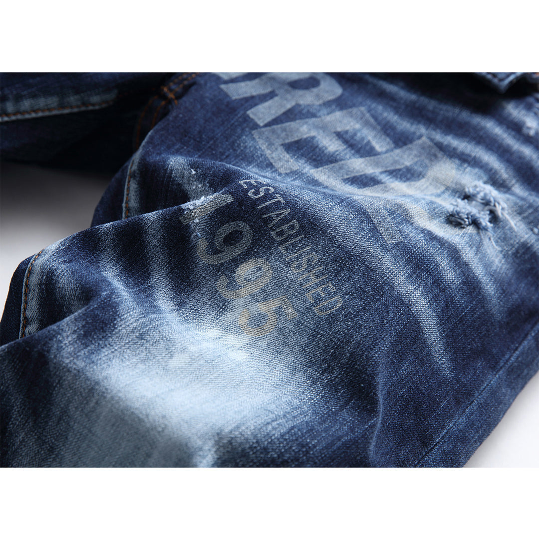 NEW-D2 printing Jeans