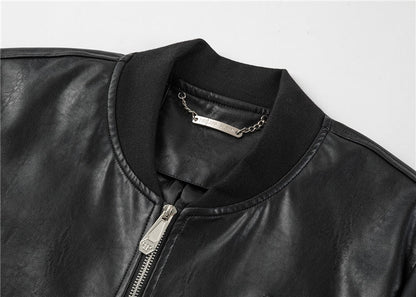 New-PP Padded leather jacket