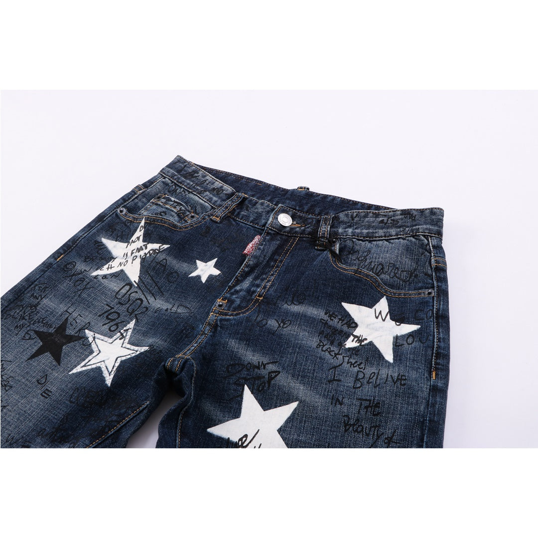 NEW-D2 Star Skinny Jeans