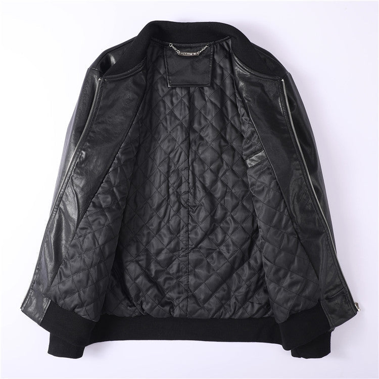 New-PP Padded leather jacket