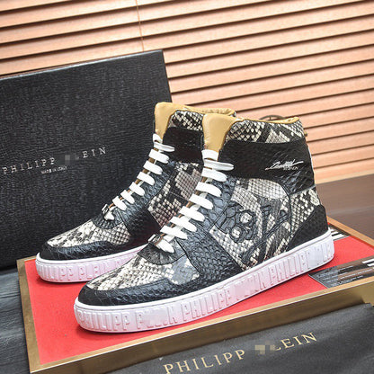 New-PP High Top Leather shoes