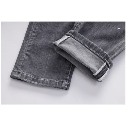 NEW-D2 Distressed stretch fit Jeans