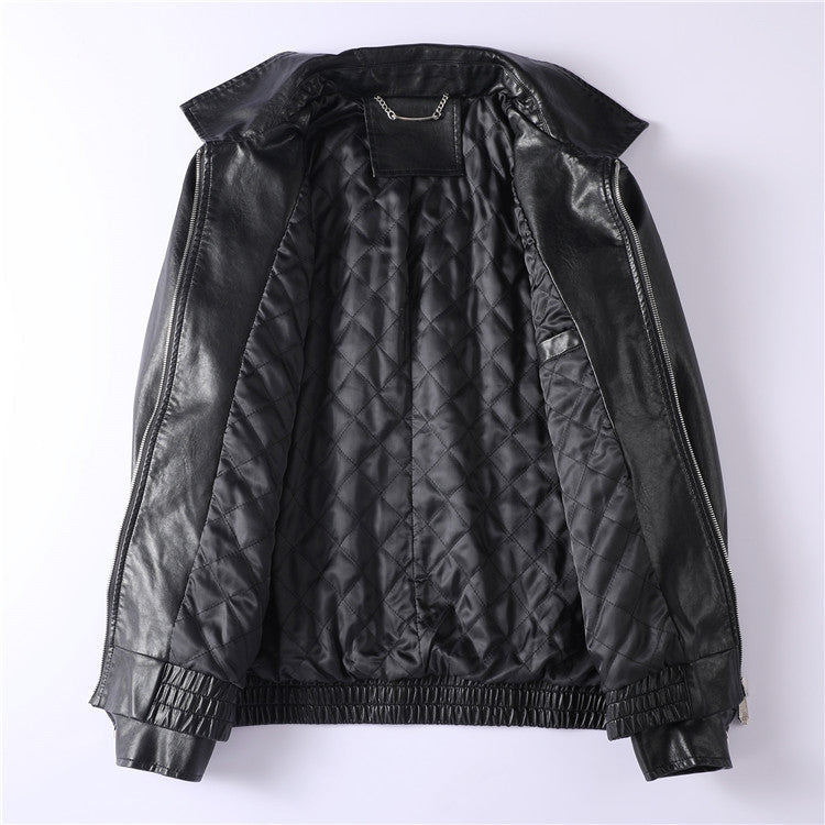 New-PP 6968 Padded leather jacket