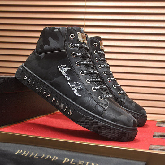 New-PP High Top Leather shoes