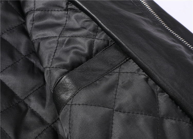 New-PP Padded leather jacket