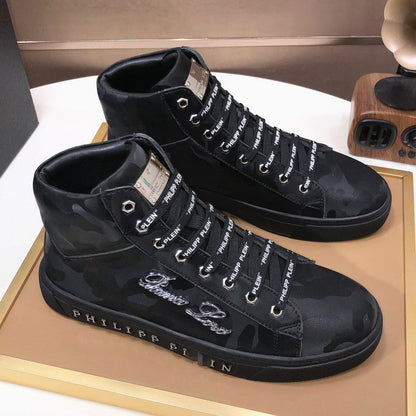 New-PP High Top Leather shoes