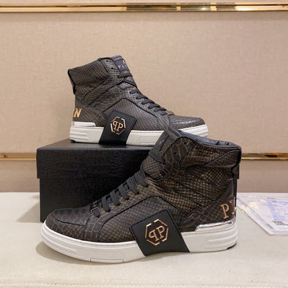 New-PP High Top Leather shoes