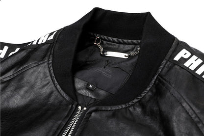 New-PP 6958 Padded leather jacket