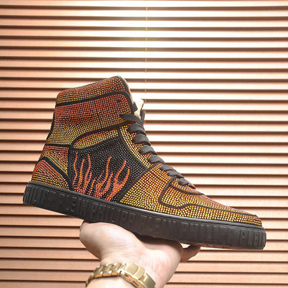 New-PP High Top Leather shoes