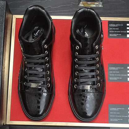 New-PP High Top Leather shoes