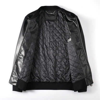 New-PP Padded leather jacket