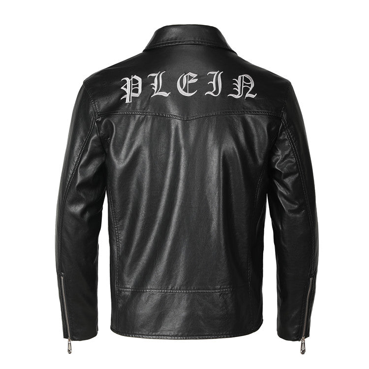 New-PP Padded leather jacket