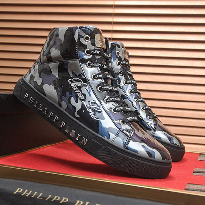 New-PP High Top Leather shoes