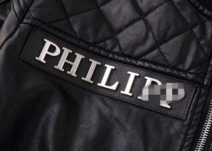 New-PP 6942 Padded leather jacket