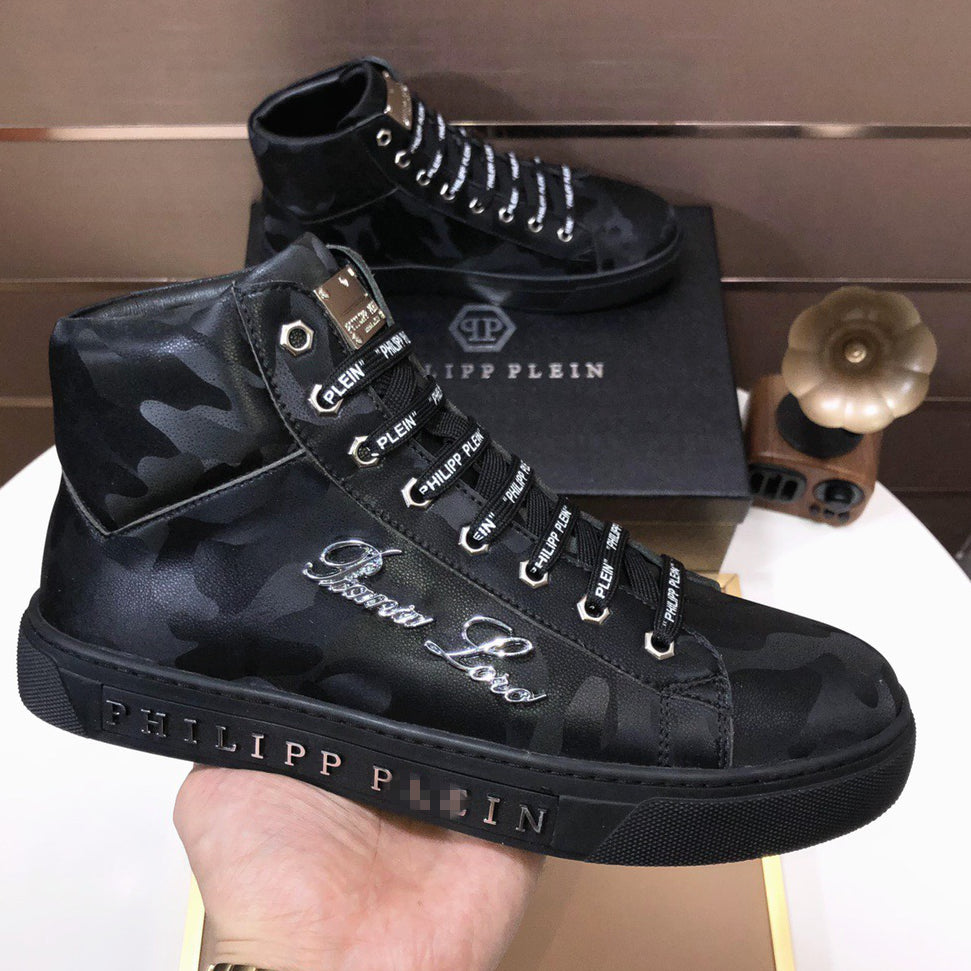 New-PP High Top Leather shoes