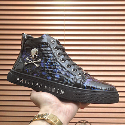 New-PP High Top Leather shoes