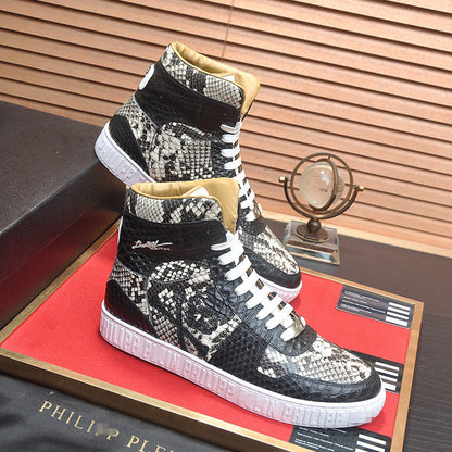 New-PP High Top Leather shoes